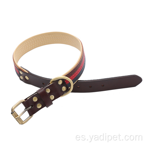 Collar de perro clásico de cuero genuino OEM